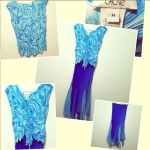 Cach'e mid calf 2 piece dress size medium